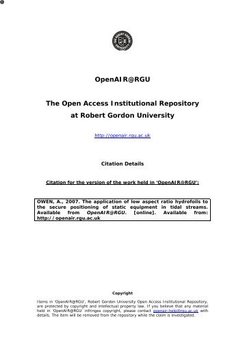 Owen PhD complete.pdf - OpenAIR @ RGU - Robert Gordon ...