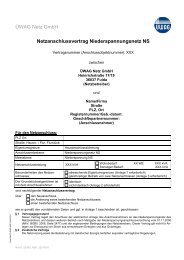 Netzanschlussvertrag Niederspannung (PDF 51 ... - Üwag Netz GmbH