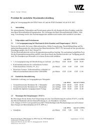 Preisblatt Messdatenbereitstellung ab Jan. 12 - Wasserwerke Zug AG