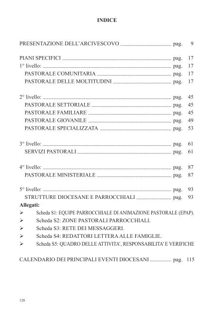 Programma Pastorale 2010 - Amalfi - Cava De' Tirreni