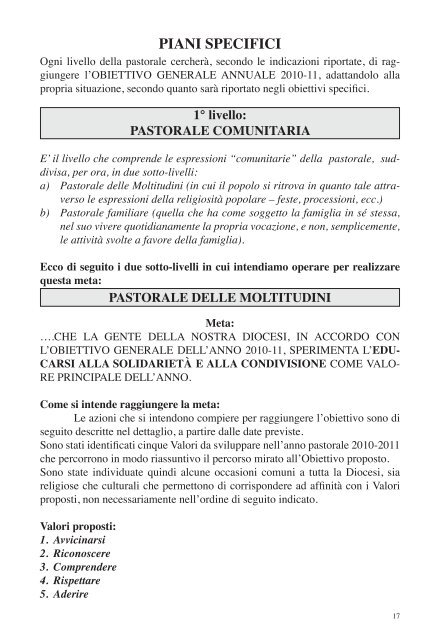 Programma Pastorale 2010 - Amalfi - Cava De' Tirreni