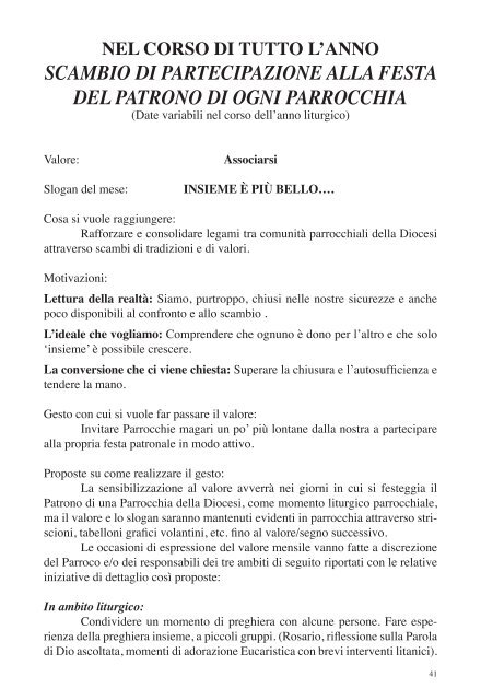 Programma Pastorale 2010 - Amalfi - Cava De' Tirreni