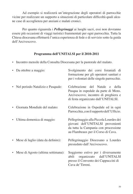 Programma Pastorale 2010 - Amalfi - Cava De' Tirreni