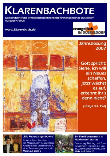 KLARENBACHBOTE - Evangelische Klarenbach-Kirchengemeinde