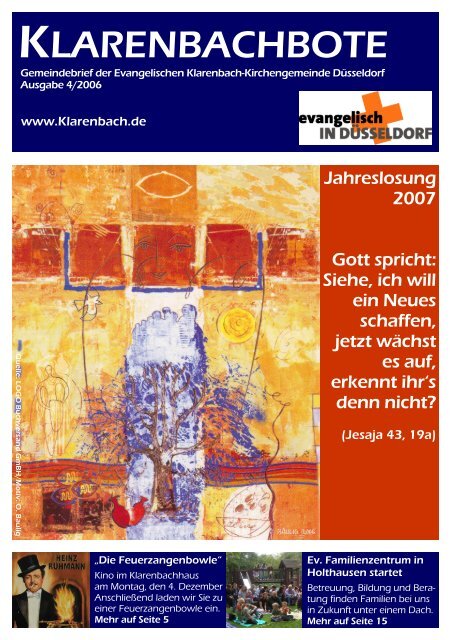 KLARENBACHBOTE - Evangelische Klarenbach-Kirchengemeinde