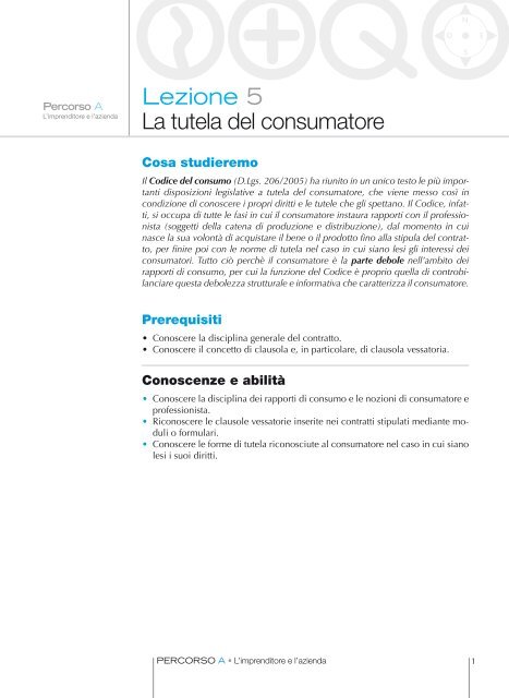 Lezione 5 La tutela del consumatore - Simone per la scuola