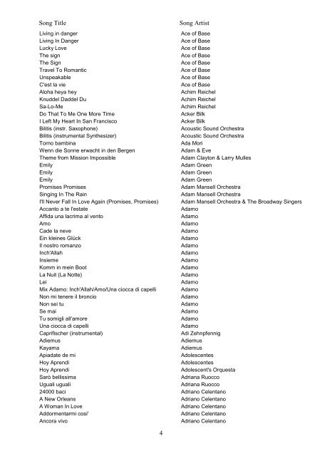 Midi Master Catalogue