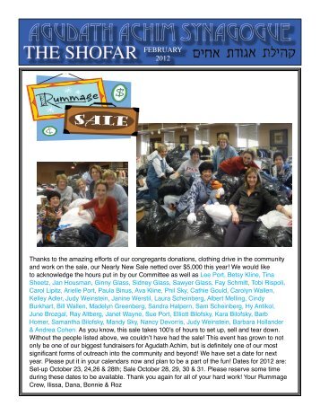 Shofar 2012-02.pdf - Agudath Achim Congregation