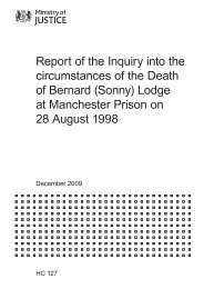 Report of the Inquiry into the circumstances of the Death of Bernard ...