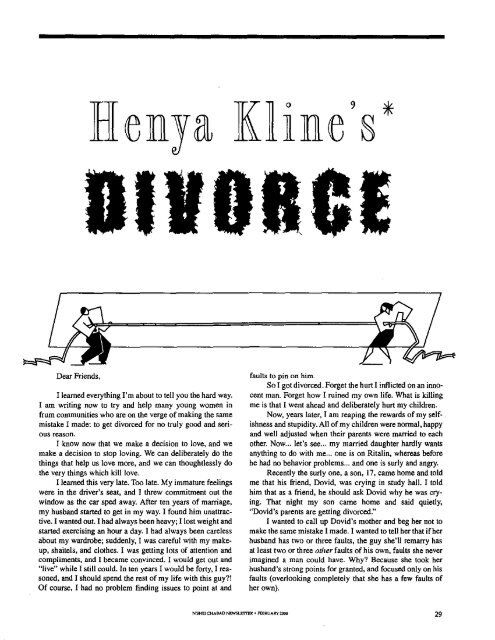 Henya Kline's Divorce 