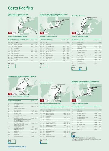 Norte Europeu - Costa Cruzeiros