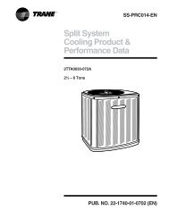 Split System Cooling Product & Performance Data - Climas Trane