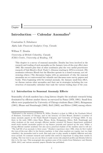 Introduction — Calendar Anomalies - Asian Scientist Magazine