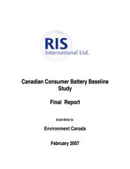 Canadian Consumer Battery Baseline Study Final Report