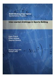 Inter-market Arbitrage in Sports Betting - National Centre for ...