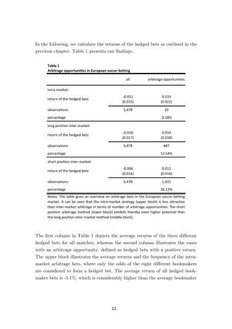 Inter-market Arbitrage in Sports Betting - National Centre for ...