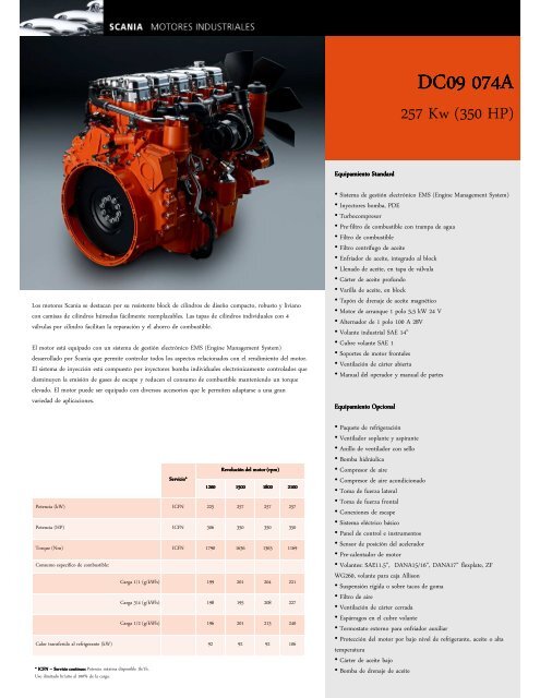 DC09 074A 257 Kw (350 HP) - Scania