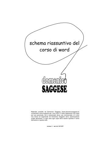 DISPENSA WORD - domenico saggese