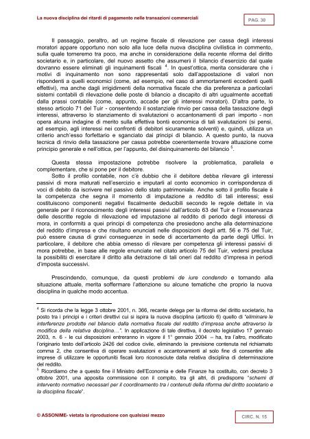 CIRCOLARE N. 15 La nuova disciplina dei ritardi di pagamento ...