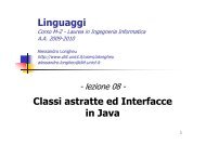 Classi astratte ed interfacce - Dipartimento di Ingegneria Informatica ...