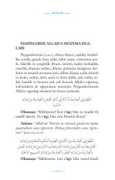 HADİSLERDE ALLAH'A SIĞINMA DUA- LARI Peygamberimiz (s.a.s. ...