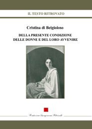 Della presente condizione delle donne e del loro avvenire