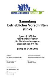 Sammlung betrieblicher Vorschriften (SbV) (gem ... - Ilmebahn GmbH