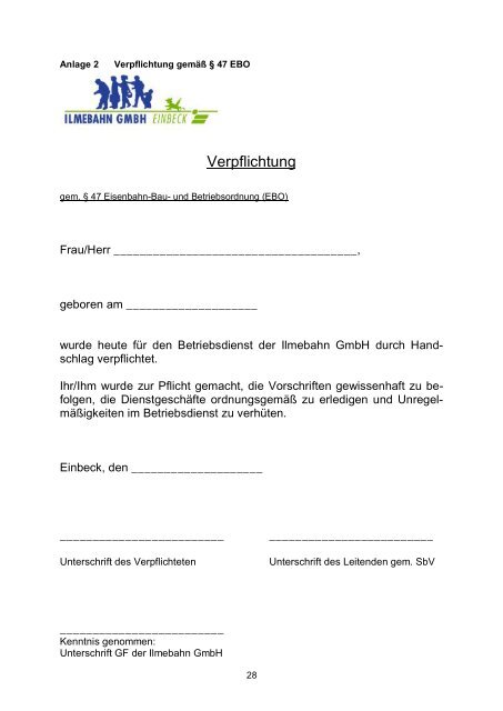 Sammlung betrieblicher Vorschriften (SbV) (gem ... - Ilmebahn GmbH