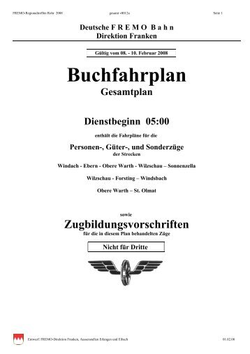 Buchfahrplan