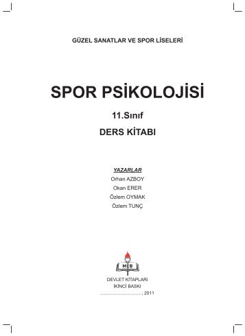 Spor psikolojisi - Milli Eğitim Bakanlığı