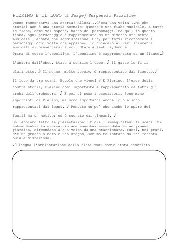 PIERINO E IL LUPO di Sergej Sergeevic ... - La Teca Didattica