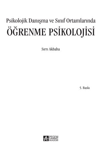 ÖĞRENME PSİKOLOJİSİ