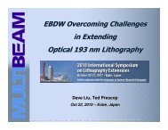 EBDW Overcoming Challenges in Extendiing Optical ... - Sematech