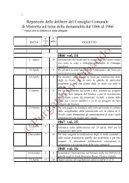 Repertorio Delibere del Consiglio comunale 1866-1966