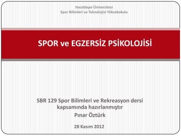 Spor psikolojisi nedir? - Hacettepe Üniversitesi