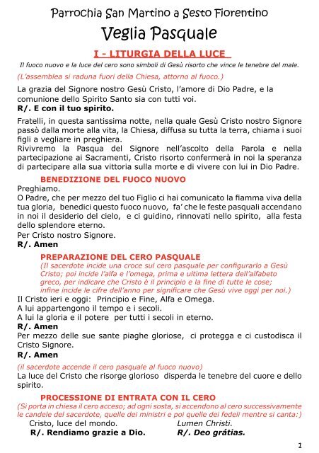 Libretto Veglia Pasquale - Pieve di San Martino