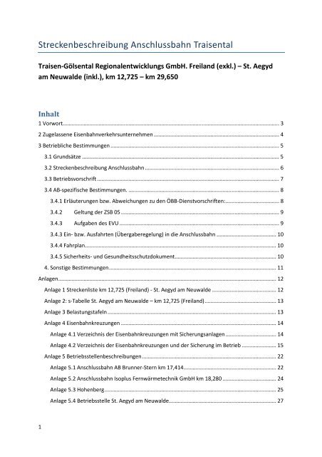 Streckenbeschreibung - Regionalmanagement Traisen-Gölsental