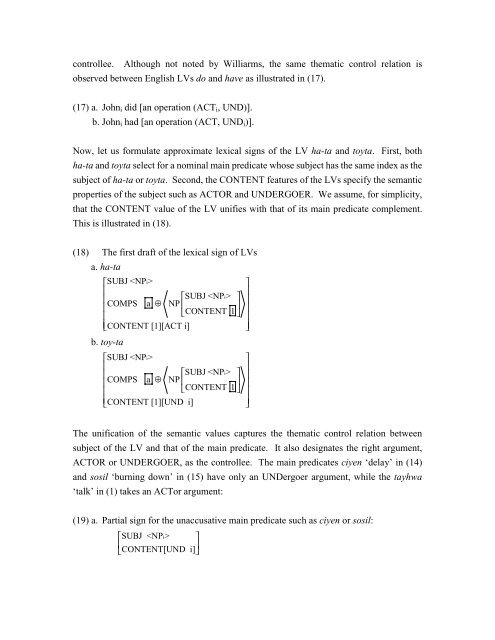 Mixed Categories and Argument Transfer in the Korean Light Verb ...