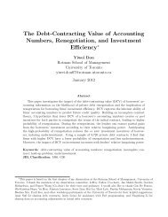 The Debt-Contracting Value of Accounting Numbers, Renegotiation ...