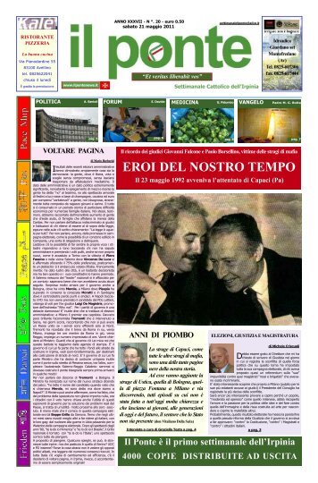 Eroi DEl nostro tEMPo VoltarE PaGina - Ilpontenews.It