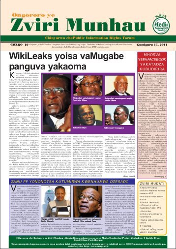 News Monitor - Shona 10.pdf - Media Monitoring Project of Zimbabwe