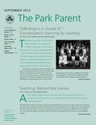 The Park Parent September 2012 - The Park School