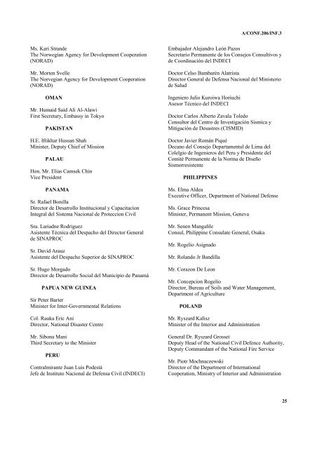 List of participants - unisdr