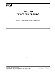 Intel XENIX 286 Device Driver Guide - Tenox.tc
