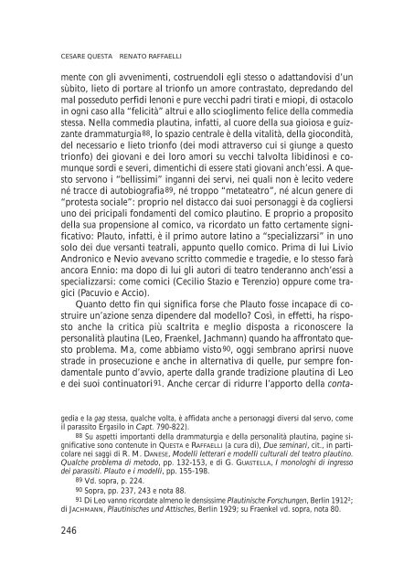 PLAUTO DI SARSINA: UN PROFILO* - Comune di Sarsina