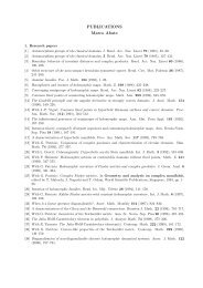 PUBLICATIONS Marco Abate - Dipartimento di Matematica