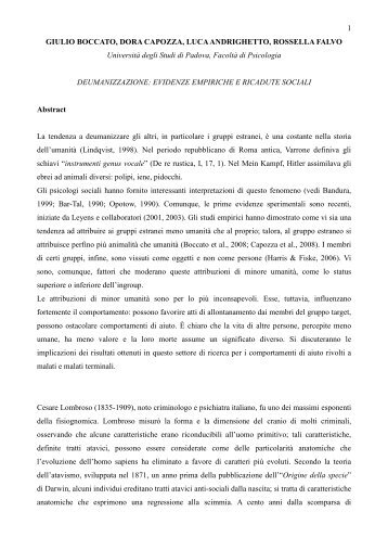 1 GIULIO BOCCATO, DORA CAPOZZA, LUCA ... - End Life