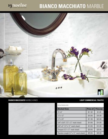 Bianco MaccHiaTo marble - Ames Tile & Stone