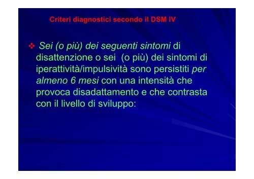 Disturbo da Deficit dell'Attenzione/Iperattività - ITIS