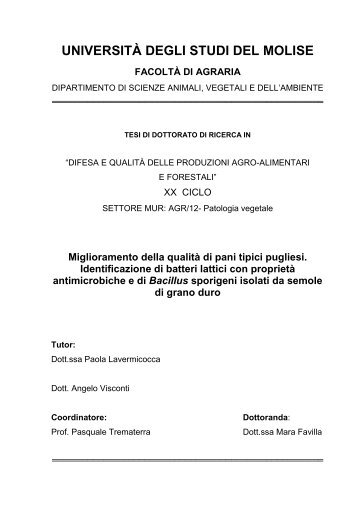 TESI Dottorato FAVILLA MARA - Università degli Studi del Molise